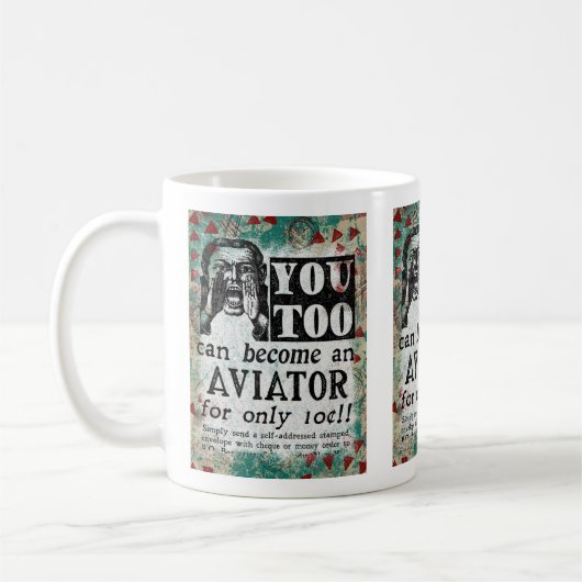 Aviator - Funny Retro Koffiemok (Links)