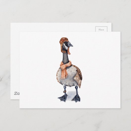 Aviator Goose Briefkaart (Voorkant / Achterkant)
