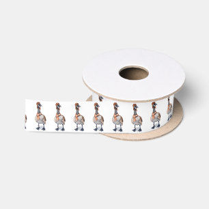 Aviator Goose Gift Wrap Satijnen Lint