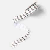 Aviator Goose Gift Wrap Satijnen Lint (Achterkant)