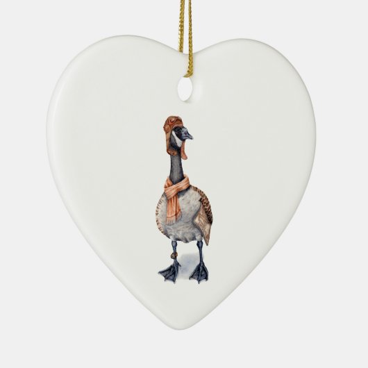Aviator Goose Keramisch Ornament (Rechts)