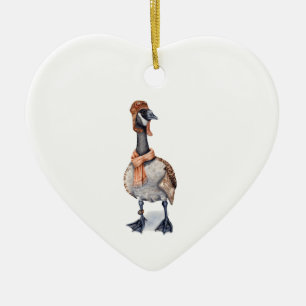 Aviator Goose Keramisch Ornament