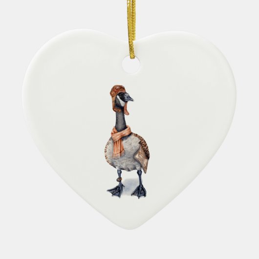 Aviator Goose Keramisch Ornament (Voorkant)