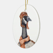 Aviator Goose Keramisch Ornament (Links)