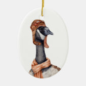 Aviator Goose Keramisch Ornament (Voorkant)