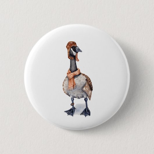 Aviator Goose Ronde Button 5,7 Cm (Voorkant)