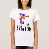 Aviator grappig aanpasbaar t-shirt (Voorkant)