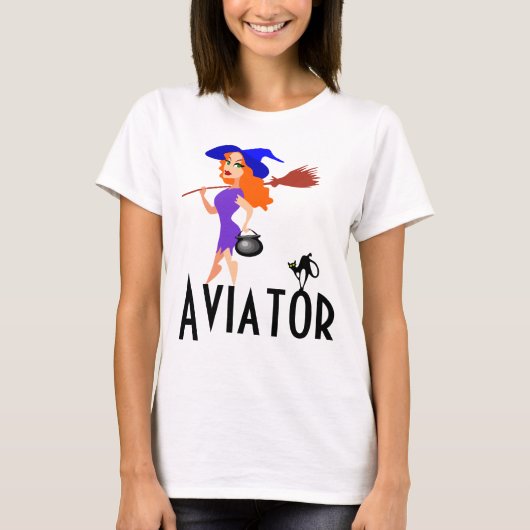 Aviator grappig aanpasbaar t-shirt (Voorkant)