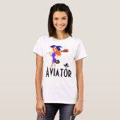 Aviator grappig aanpasbaar t-shirt (Voorkant volledig)