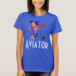 Aviator grappig donker aanpasbaar t-shirt