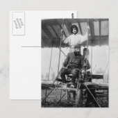 Aviator Henri Farman en Wife, begin jaren 1900 Briefkaart (Voorkant / Achterkant)