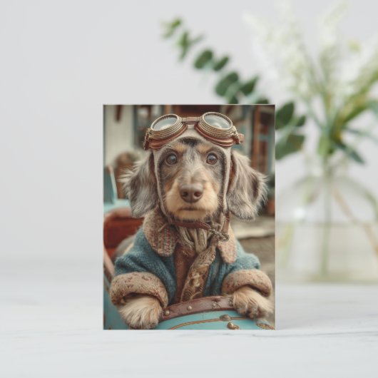  Aviator Hondenavontuur Briefkaart (Staand voorkant)