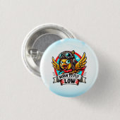 Aviator Kip Ronde Button 3,2 Cm (Voorkant /achterkant)