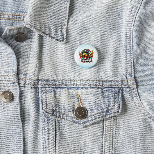 Aviator Kip Ronde Button 3,2 Cm (In situ)