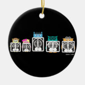 Aviator Owl XRay Keramisch Ornament (Voorkant)