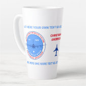 Aviator, Piloot, Reiziger  Latte Mok (Linkerhoek)