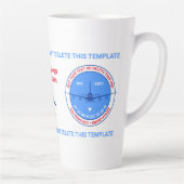 Aviator, Piloot, Reiziger  Latte Mok (Rechts)