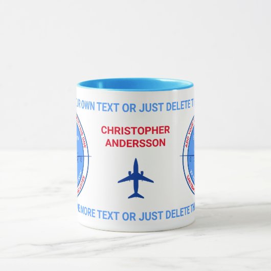 Aviator, Piloot, Reiziger  Mok (Midden)