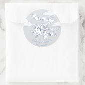 Aviator Pilot Airplane Precious Cargo Baby Shower Ronde Sticker (Tas)