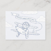 Aviator Pilot Vliegtuig Kostbare Vracht Boeken Bab Informatiekaartje (Achterkant)