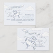 Aviator Pilot Vliegtuig Kostbare Vracht Boeken Bab Informatiekaartje (Voorkant / Achterkant)