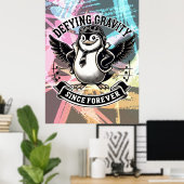 Aviator Pinguïn Poster (Thuiskantoor)