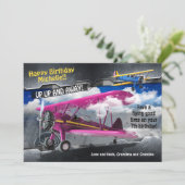 Aviator Plane Verjaardag Kaart (Staand voorkant)