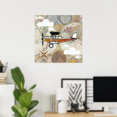 Aviator  Plane World Adventure Poster (Thuiskantoor)