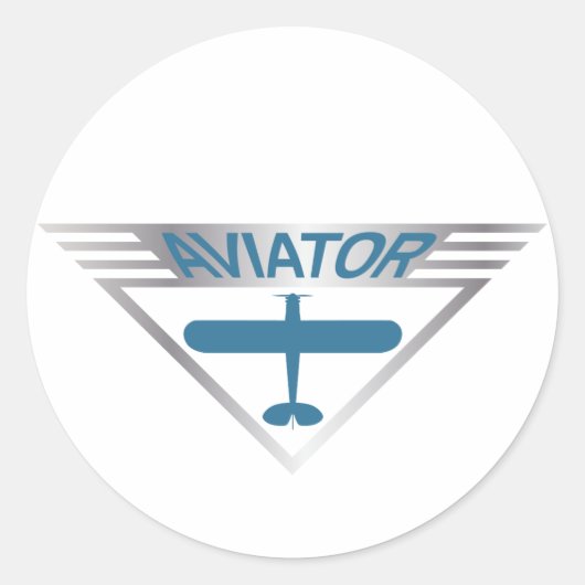 Aviator Ronde Sticker (Voorkant)