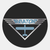 Aviator Ronde Sticker (Voorkant)