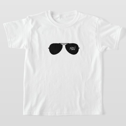 Aviator Shades Pilot Initialen Zonnebril Cool T-shirt (Laagn)
