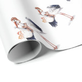 Aviator Stork die Twins meebrengt Cadeaupapier (Rol Hoek)