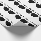 Aviator SUnglazen Silhouette Cadeaupapier (Hoek)