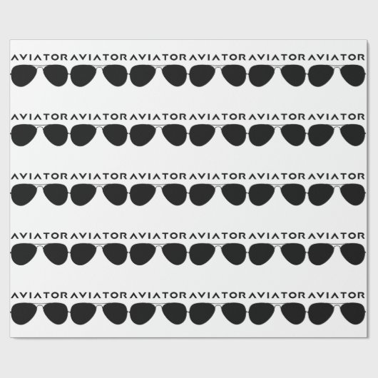 Aviator SUnglazen Silhouette Cadeaupapier (Vlak)