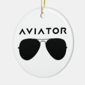 Aviator SUnglazen Silhouette Keramisch Ornament (Links)