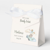 Aviator Teddy Bear Baby Shower Feestdoos Bedankdoosjes (Voorkant Zijde)