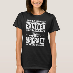 Aviator Vader Luchtvaart Vliegtuig Vliegtuig Pil T-shirt