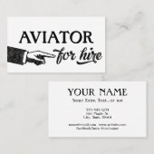 Aviator-Visitekaartjes - Koel-Vintage Visitekaartje (Voorkant / Achterkant)