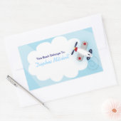 Aviator Vliegtuig Custom Book Bord Sticker (Envelop)