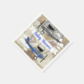 Aviator Vliegtuigen & Wereldkaart Adventure Servet (Hoek)