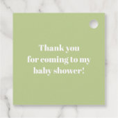 Aviator Wolf, Gestreept Baby shower Bedankjes Labels (Achterkant)