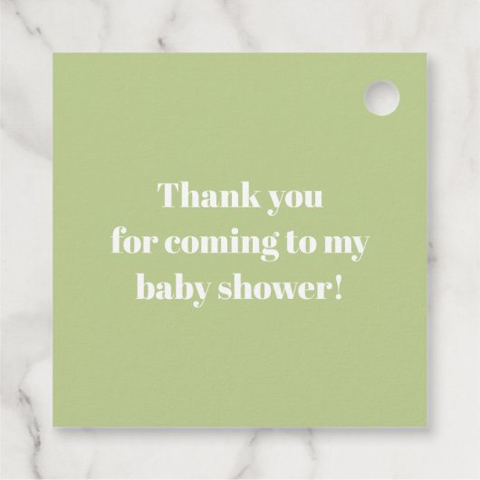 Aviator Wolf, Gestreept Baby shower Bedankjes Labels (Achterkant)