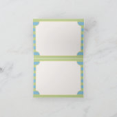 Aviator Wolf, Gestreept Baby shower Bedankkaart (Binnen)