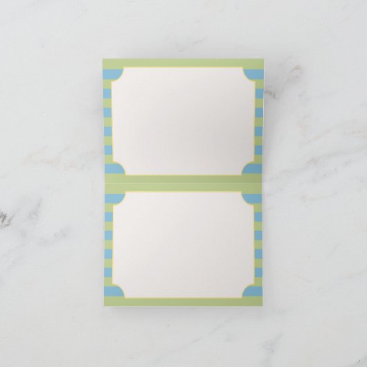 Aviator Wolf, Gestreept Baby shower Bedankkaart (Binnen)