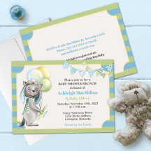 Aviator Wolf, Gestreept Baby shower