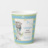 Aviator Wolf, Gestreept Baby shower Papieren Bekers (Achterkant)