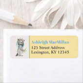 Aviator Wolf met Baby shower retouradres Etiket (Insitu)