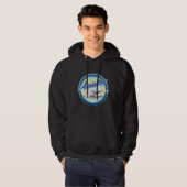 Aviator zee vliegtuigblauw logo hoodie (Voorkant volledig)