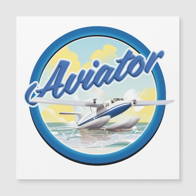 Aviator zeevliegtuig blauw logo (Voorkant)