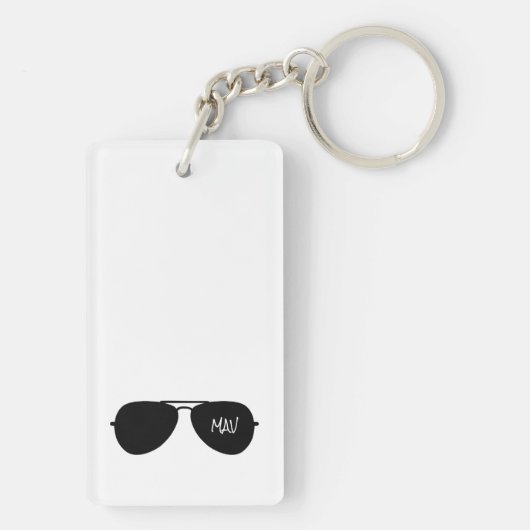 Aviator zonnebril Pilot naam tinten vliegen cool Sleutelhanger (achterkant)